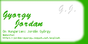 gyorgy jordan business card