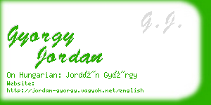 gyorgy jordan business card